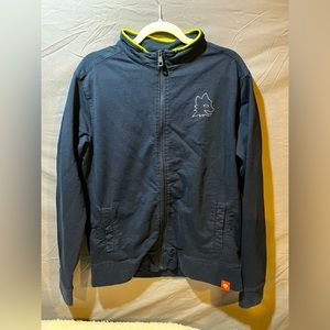 Retro 1980s AS Roma “Lupetto” Navy Blue Zip-Up - European Men Size XXL